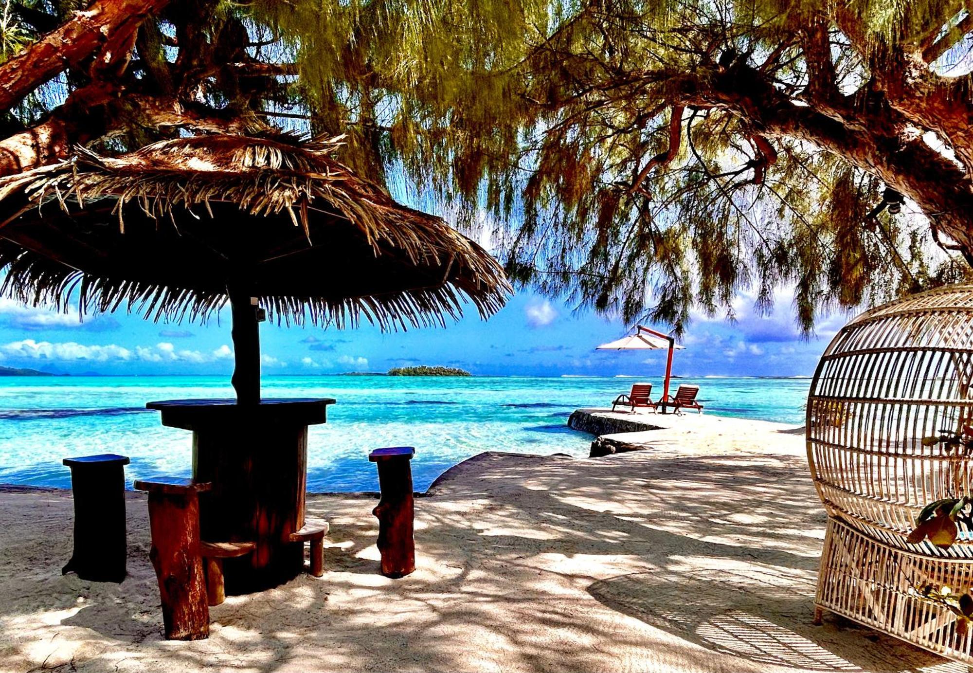 Eden Private Island Tahaa Hotel Patio  ภายนอก รูปภาพ