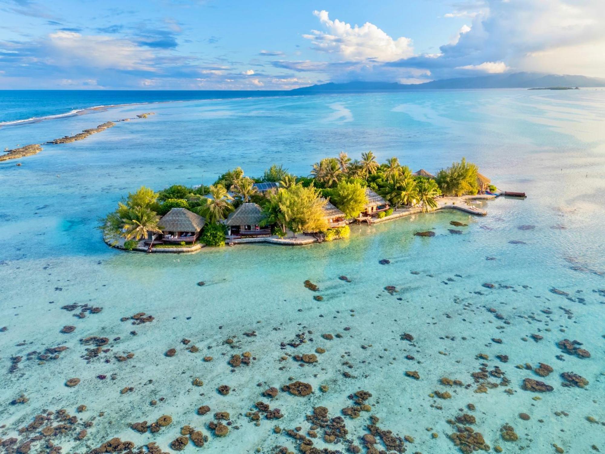 Eden Private Island Tahaa Hotel Patio  ภายนอก รูปภาพ