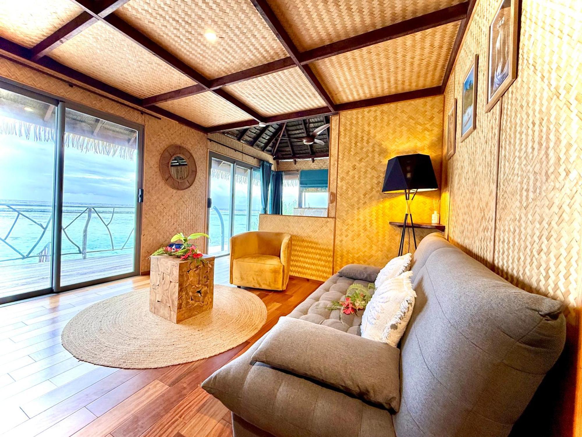Eden Private Island Tahaa Hotel Patio  ภายนอก รูปภาพ